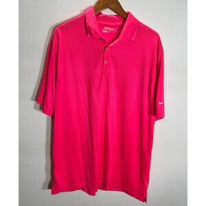 Nike Golf Tour Dri-FIT Polo XL Bright Pink Performance Athletic Shirt
